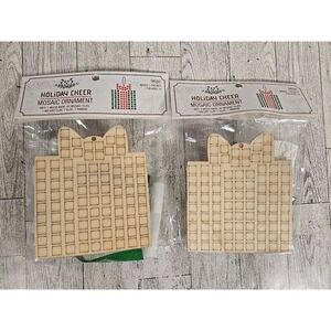 Mosaic Ornament Make Your Own Kit Tiles Clay 96 Pieces Crafters Lot of 2 NEW